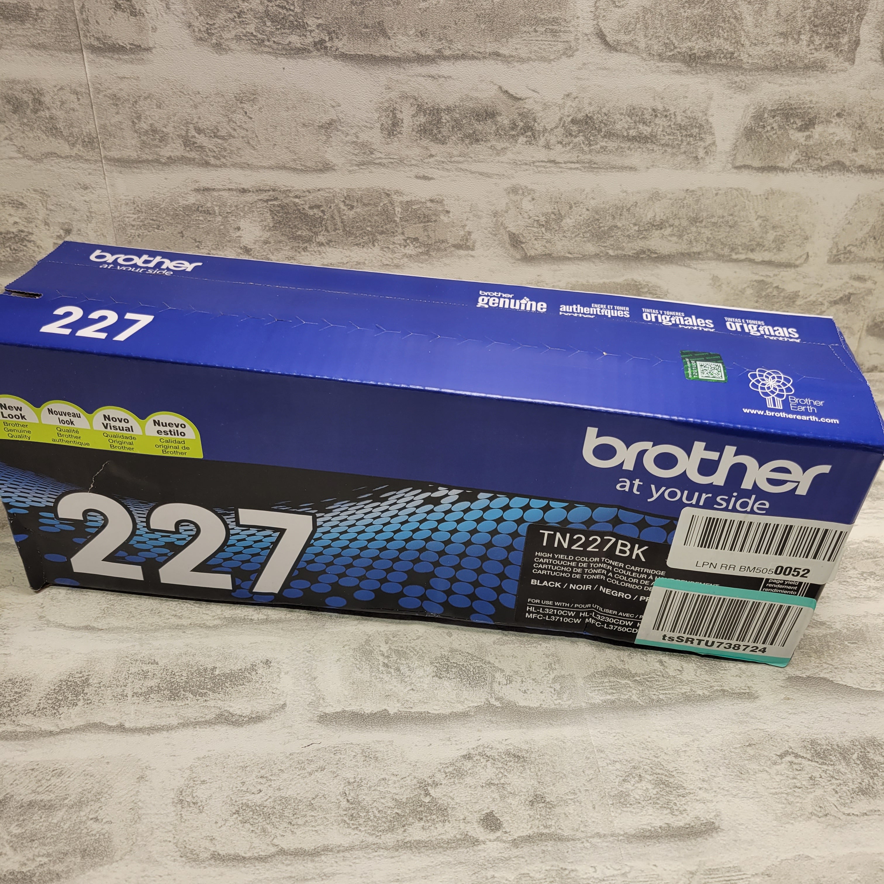 Brother Genuine TN227, TN227BK, High Yield Toner Cartridge, Black (7609122357486)
